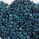 CzechMates - Diamond Beads 4x6.5mm, Polychrome Indigo Orchid