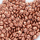 CzechMates - Lentil Beads 6x3mm, Matte - Metallic Copper