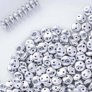 CzechMates - Lentil Beads 6x3mm, Crystal Full Labrador/Silver