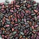 Starman Prong Beads 3x6mm, Matte - Metallic Bronze Iris