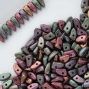 Starman Prong Beads 3x6mm, Matte - Metallic Bronze Iris