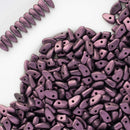 Starman Prong Beads 3x6mm, Metallic Suede - Pink