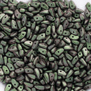 Starman Prong Beads 3x6mm, Polychrome Olive Mauve