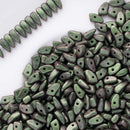 Starman Prong Beads 3x6mm, Polychrome Olive Mauve