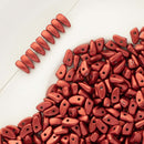 Starman Prong Beads 3x6mm, Saturated Metallic Aurora Red