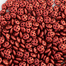 CzechMates - QuadraLentil Beads 6x3mm, Matte - Metallic Lava