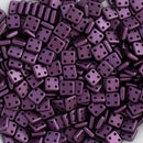CzechMates - QuadraTile Beads 6x6x2mm, Pastel Bordeaux