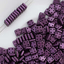 CzechMates - QuadraTile Beads 6x6x2mm, Pastel Bordeaux