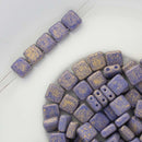 CzechMates - Tile Beads 6x6x3mm, Pacifica Elderberry