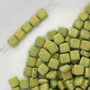 CzechMates - Tile Beads 6x6x3mm, Pacifica Avocado