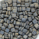 CzechMates - Tile Beads 6x6x3mm, Pacifica Poppy Seed
