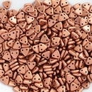 CzechMates - Triangle Beads 6x6x2mm, Matte - Metallic Copper