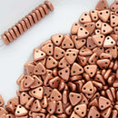 CzechMates - Triangle Beads 6x6x2mm, Matte - Metallic Copper