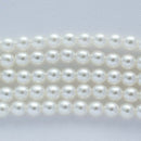 Czech Glass Pearls Round 4mm, White
