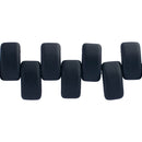 Czech Carrier Beads 9x17mm, 2-Hole, Matte Jet/Black