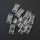 Acrylic Carrier Beads 9x18mm, 2-Hole, Crystal