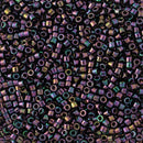 Miyuki Delica Beads Size 11/0 1.6mm, DB004 Metallic Iris Dark Plum