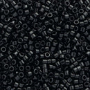 Miyuki Delica Beads Size 11/0 1.6mm, DB010 Opaque Black