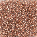 Miyuki Delica Beads Size 11/0 1.6mm, DB037 Copper Lined Crystal