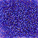 Miyuki Delica Beads Size 11/0 1.6mm, DB047 Silver Lined Cobalt