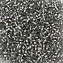 Miyuki Delica Beads Size 11/0 1.6mm, DB048 Silver Lined Light Grey