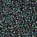 Miyuki Delica Beads Size 11/0 1.6mm, DB1001 Metallic Purple Green Gold Iris