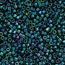 Miyuki Delica Beads Size 11/0 1.6mm, DB1005 Metallic Purple/ Gold Iris