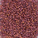 Miyuki Delica Beads Size 11/0 1.6mm, DB1016 Metallic Gold Luster Rhubarb Gold