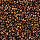 Miyuki Delica Beads Size 11/0 1.6mm, DB1051 Matte Metallic Bronze/Gold Iris