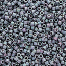 Miyuki Delica Beads Size 11/0 1.6mm, DB1063 Matte Metallic Blue Slate AB