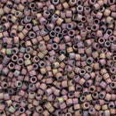 Miyuki Delica Beads Size 11/0 1.6mm, DB1067 Matte Metallic Thistle AB