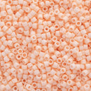 Miyuki Delica Beads Size 11/0 1.6mm, DB1512 Matte Opaque Light Peach