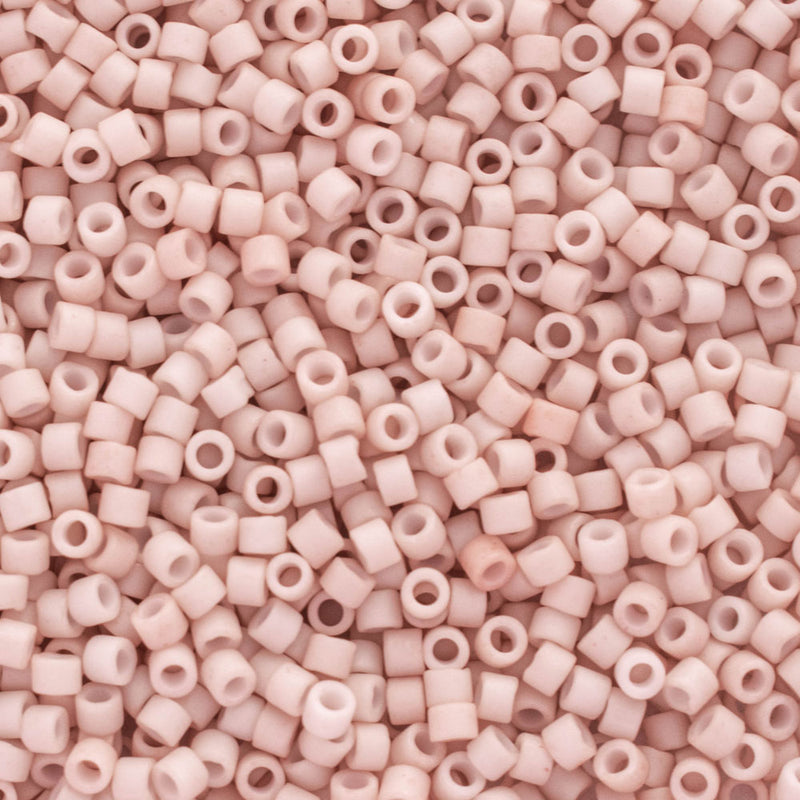 Miyuki Delica Beads Size 11/0 1.6mm, DB1515 Matte Opaque Pink Champagne