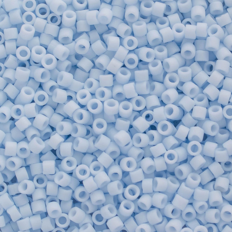 Miyuki Delica Beads Size 11/0 1.6mm, DB1517 Matte Opaque Light Sky Blue