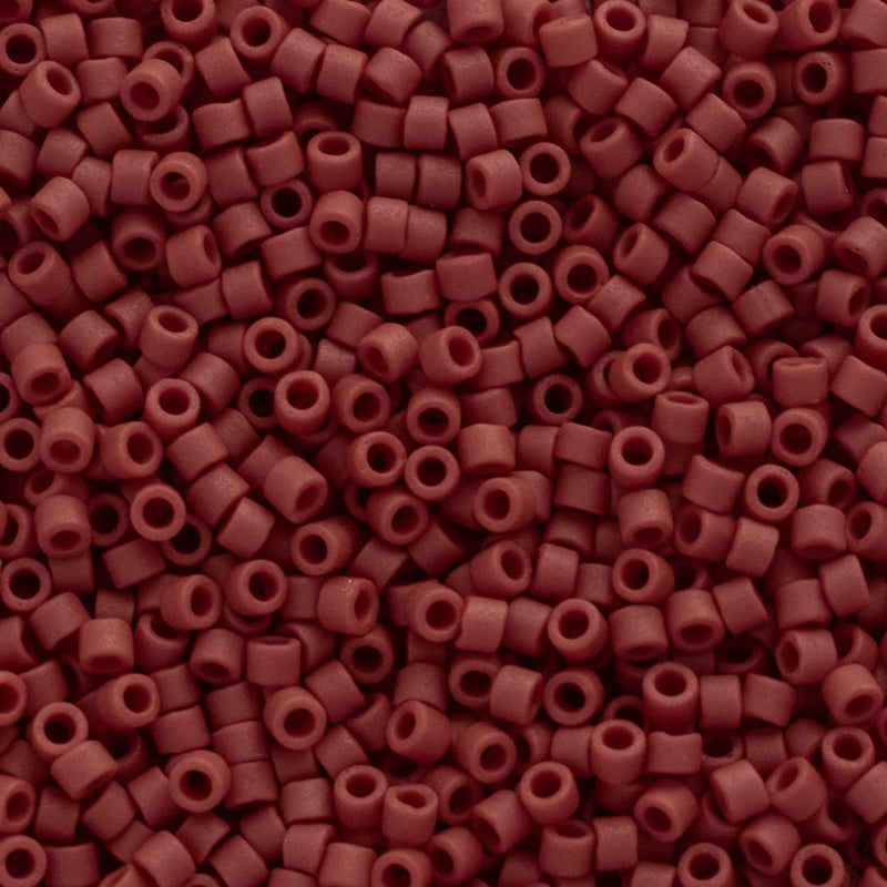 Miyuki Delica Beads Size 11/0 1.6mm, DB1584 Matte Opaque Currant