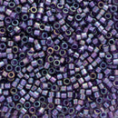Miyuki Delica Beads Size 11/0 1.6mm, DB1756 Sparkling Purple Lined Amethyst AB