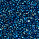 Miyuki Delica Beads Size 11/0 1.6mm, DB1763 Emerald Lined Cobalt AB