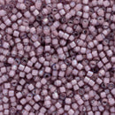 Miyuki Delica Beads Size 11/0 1.6mm, DB1791 White Lined Smoky Amethyst AB