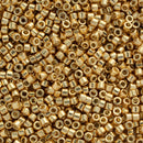 Miyuki Delica Beads Size 11/0 1.6mm, DB1832 Duracoat Galvanized Gold