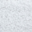 Miyuki Delica Beads Size 11/0 1.6mm, DB200 Opaque White