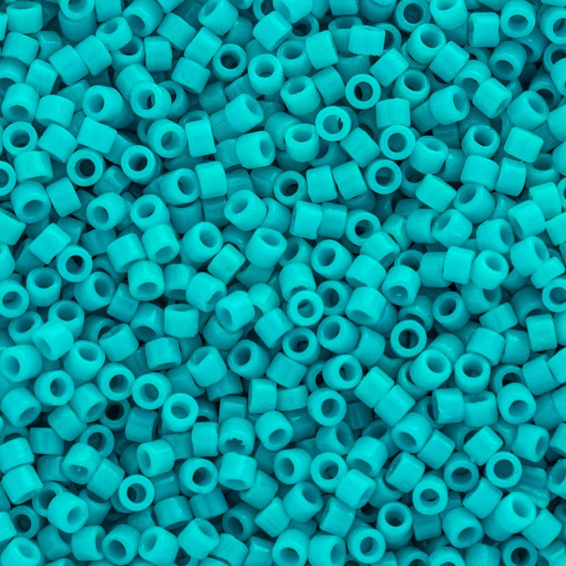 Miyuki Delica Beads Size 11/0 1.6mm, DB2130 Duracoat Opaque Underwater Blue