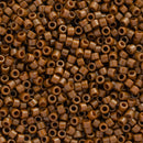 Miyuki Delica Beads Size 11/0 1.6mm, DB2142 Duracoat Opaque Cognac
