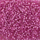 Miyuki Delica Beads Size 11/0 1.6mm, DB2174 Duracoat Semifrosted Silver Lined Pink Parfait
