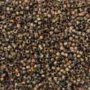 Miyuki Delica Beads Size 11/0 1.6mm, DB2267 Opaque Picasso Brown