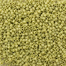 Miyuki Delica Beads Size 11/0 1.6mm, DB2290 Opaque Glazed Frosted Honeydew