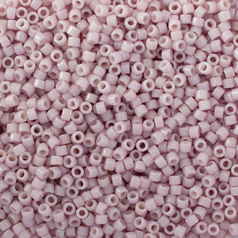 Miyuki Delica Beads Size 11/0 1.6mm, DB2361 Duracoat Opaque Soft Baby Pink