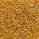 Miyuki Delica Beads Size 11/0 1.6mm, DB2372 Fancy Lined Marigold