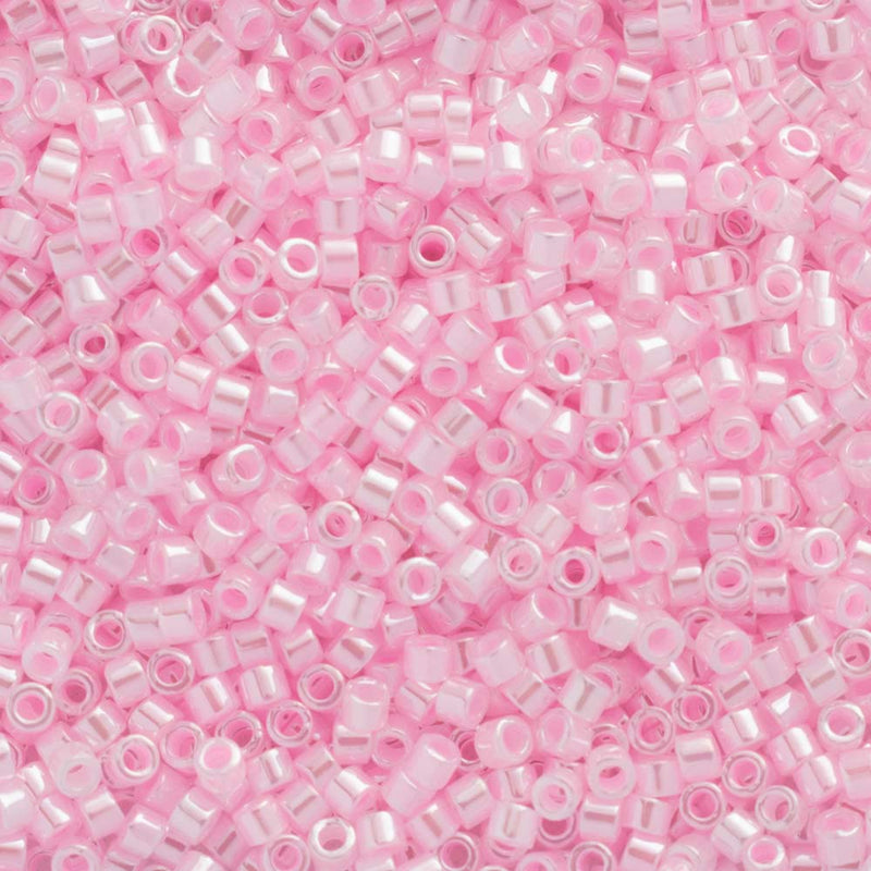 Miyuki Delica Beads Size 11/0 1.6mm, DB244 Ceylon Pink