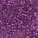 Miyuki Delica Beads Size 11/0 1.6mm, DB281 Fuchsia Lined Luster Crystal