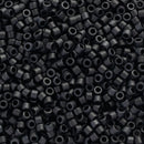 Miyuki Delica Beads Size 11/0 1.6mm, DB310 Matte Black